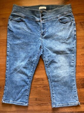 Lane Bryant Blue Denim Women’s capri cropped jegging jeans Sz 18